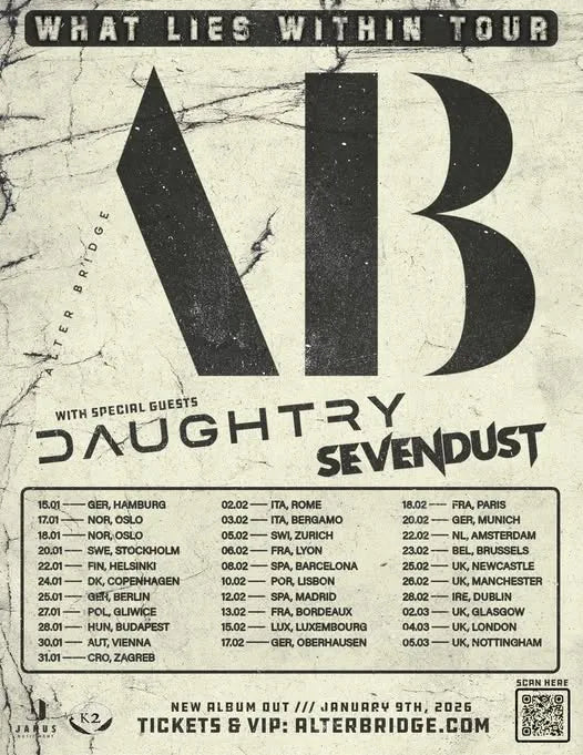 20/01/ 2026 Alter Bridge Stockholm